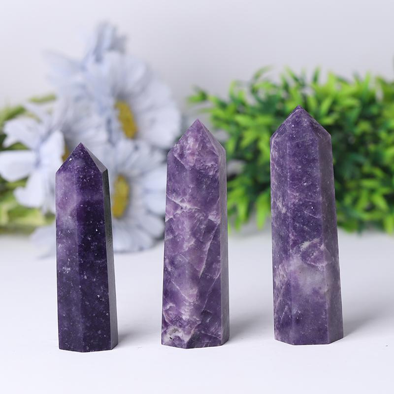 Wholesale High Quality Purple Lepidoite Crystal Point For Decoration Wholesale Crystals USA