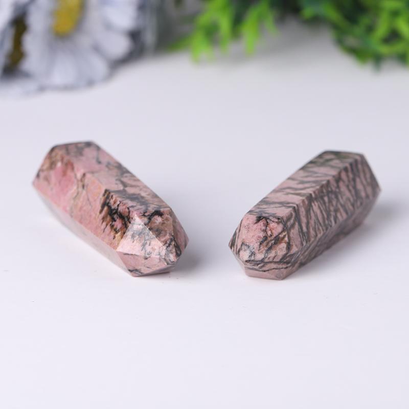 Natural Rhodonite Points Healing Tower Wholesale Crystals USA