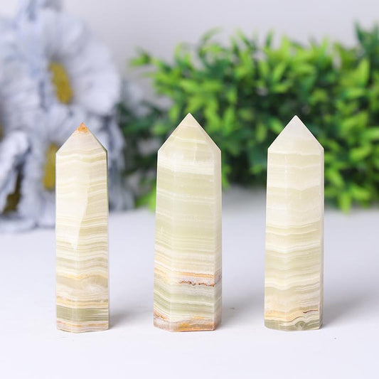 Wholesale Natural Crystal Point Green Afghan Jade Points Wholesale Crystals USA
