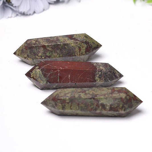 Wholesale Natural High Quality Dragon Blood Stone DT Tower Double Point Wholesale Crystals USA