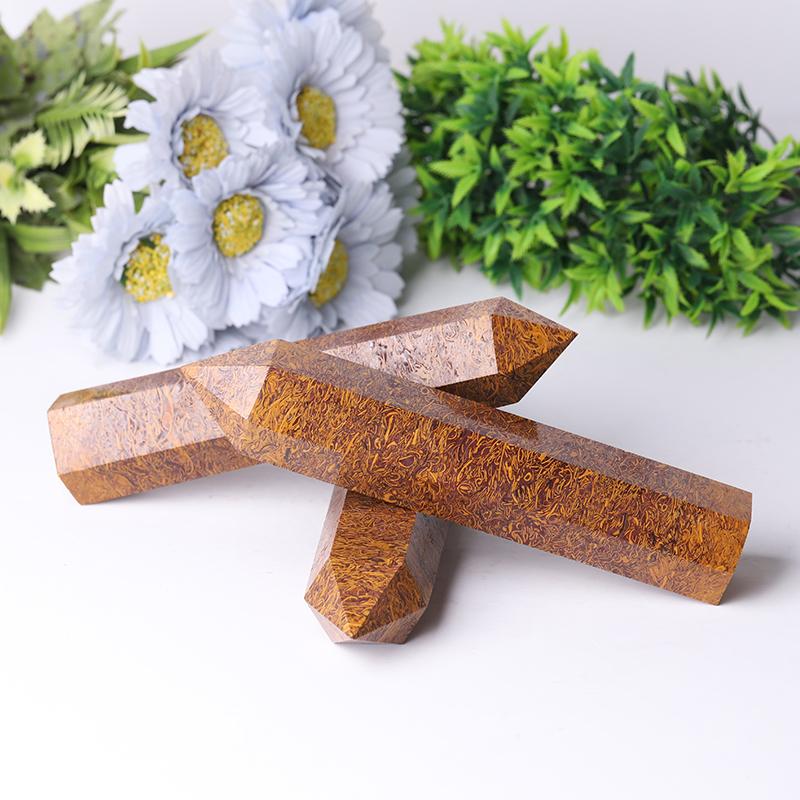 7.5'' High Quality Calligraphy Jasper Tower for Healing Wholesale Crystals USA