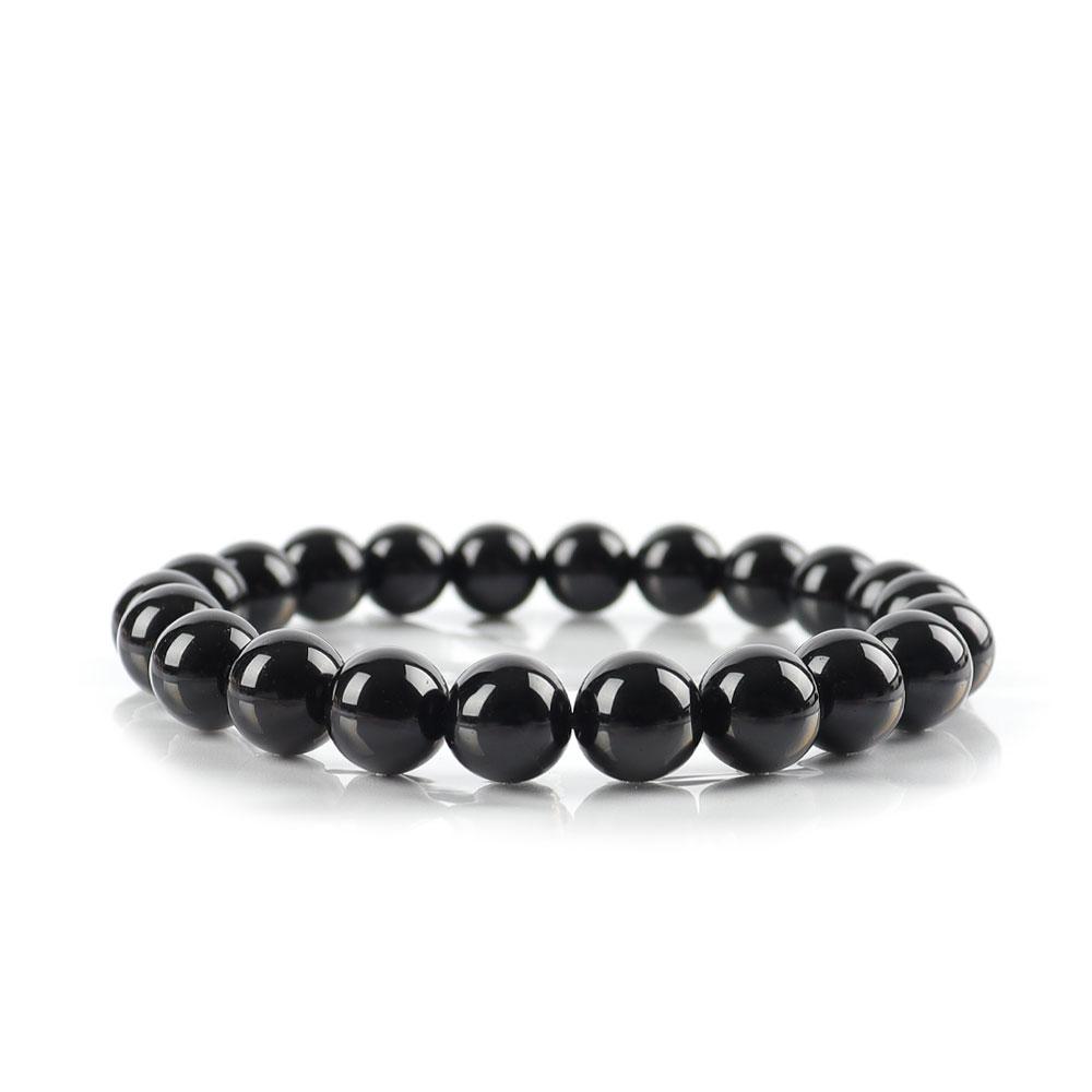 8mm Black Obsidian Bracelet Wholesale Crystals USA