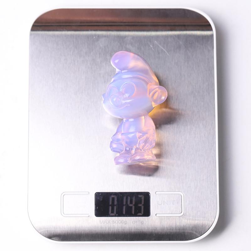 3.18" Pink Opalite Smurfs Crystal Carvings Wholesale Crystals USA