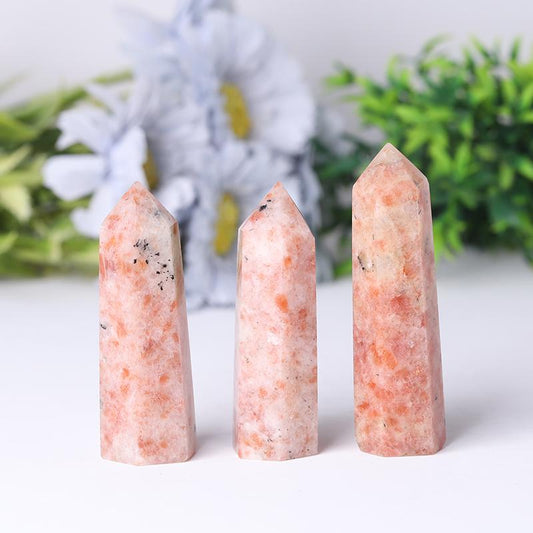 Wholesale High Quality Healing Crystal Stone Gold Sunstone Point for Decoration Wholesale Crystals USA