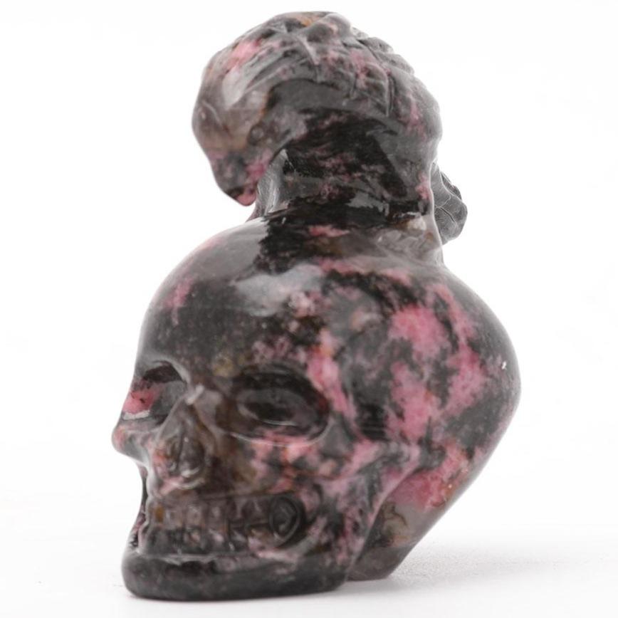 2" Rhodonite Skull Carvings