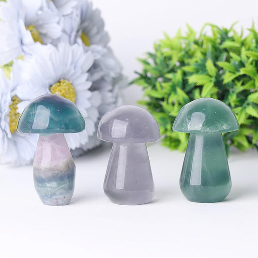 2" Fluorite Mushroom Crystal Carvings Wholesale Crystals USA