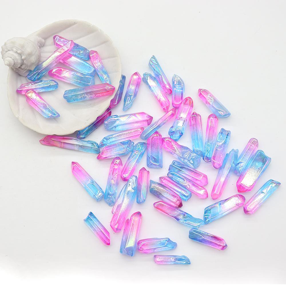 0.5kg Pink and Blue Aura Quartz Points Wholesale Crystals USA