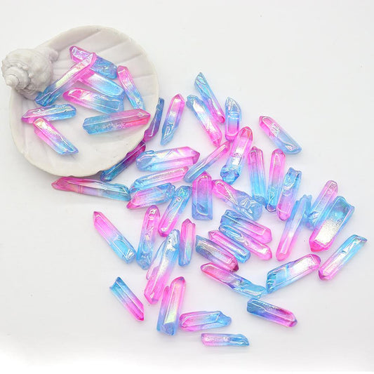 0.5kg Pink and Blue Aura Quartz Points Wholesale Crystals USA