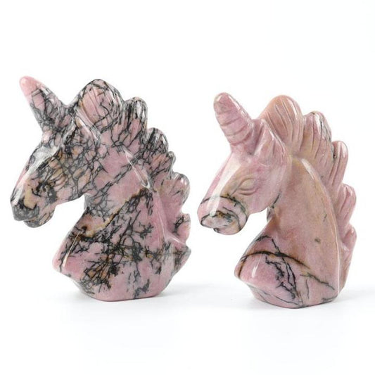 2" Rhodonite Crystal Carving Unicorn Wholesale Crystals USA