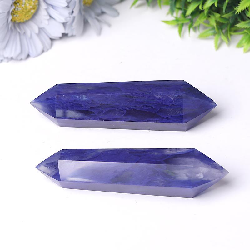 Blue Smelting Quartz Double Terminated Point Wholesale Crystals USA