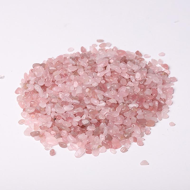 0.1kg Different Size High Quality Natural Rose Quartz Chips Crystal Chips for Decoration Wholesale Crystals USA