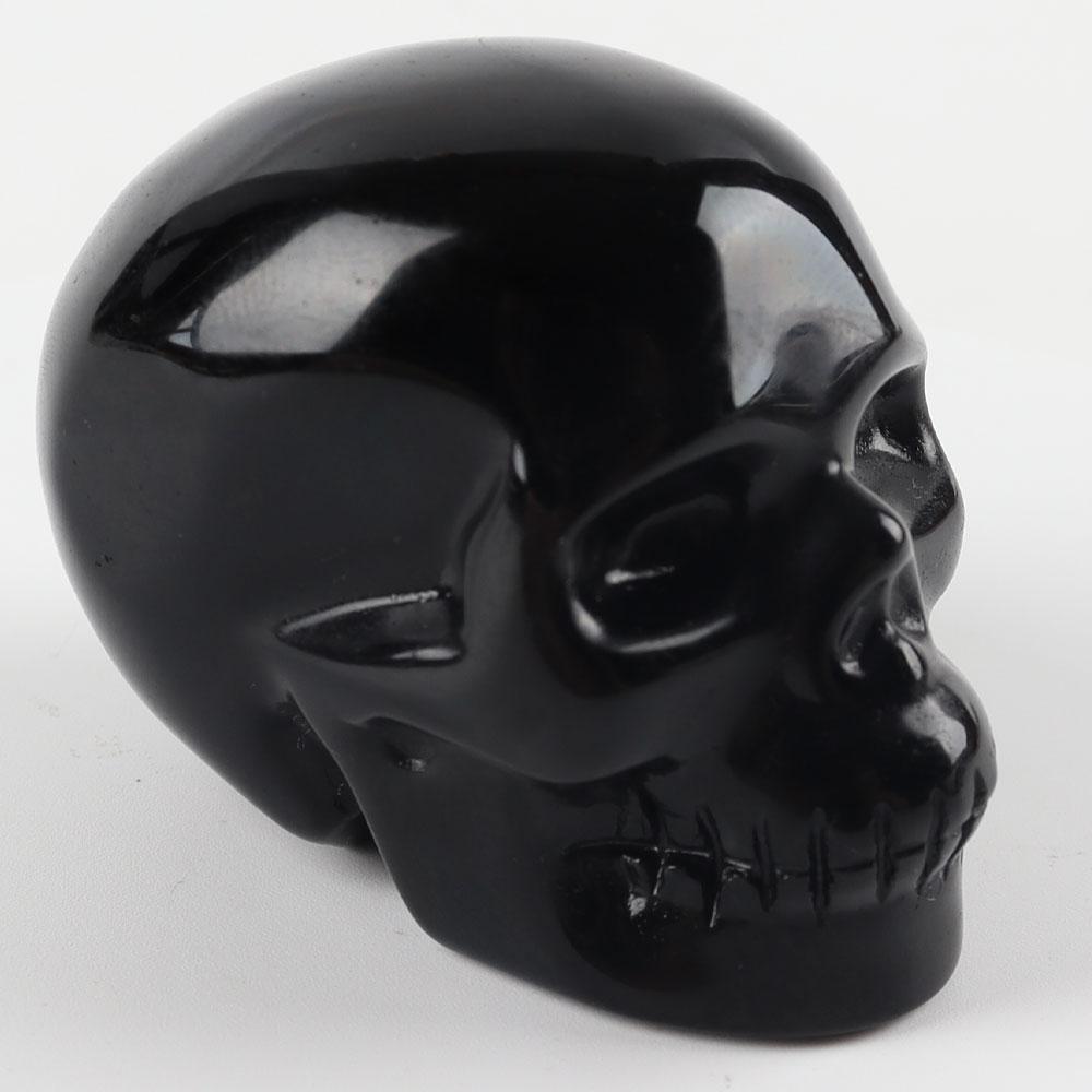 Skull Deco Natural Black Obsidian Skull Gemstone crystal Skull