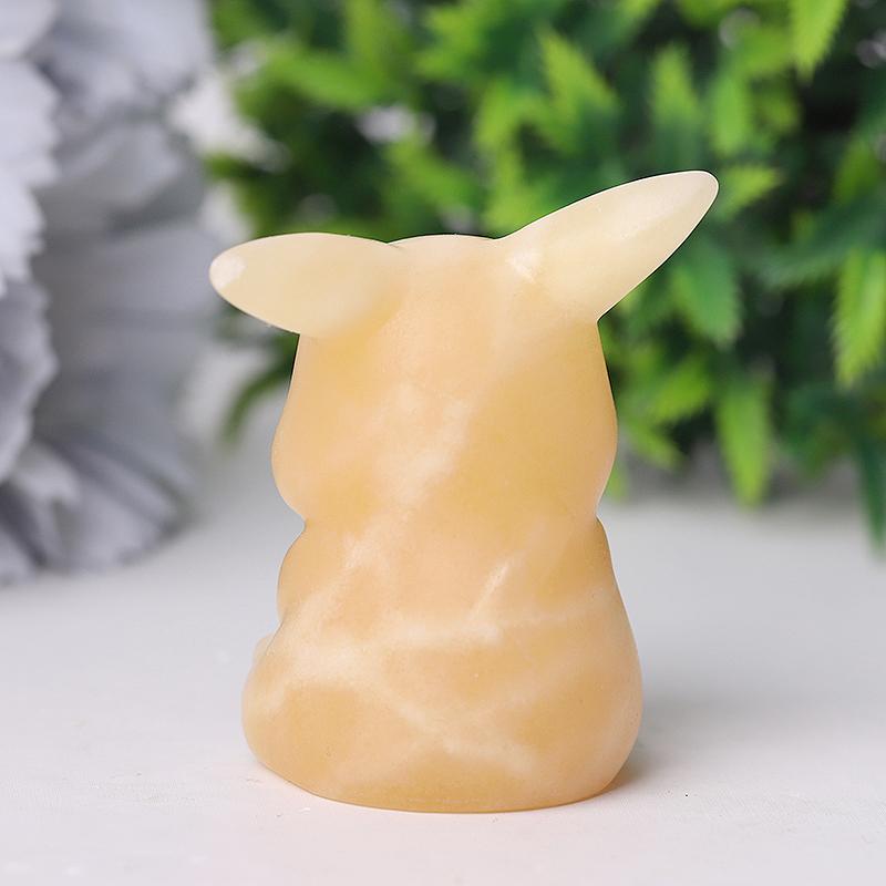 2.0"-3.0" Orange Calcite Pikachu Crystal Carvings Wholesale Crystals USA