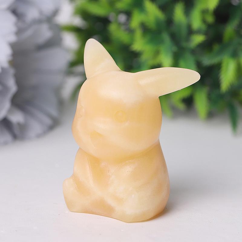 2.0"-3.0" Orange Calcite Pikachu Crystal Carvings Wholesale Crystals USA