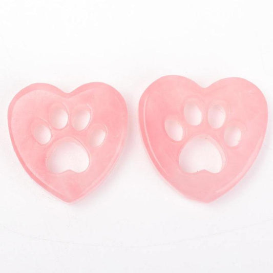 Rose Quartz Heart Shape with Claw Carving Wholesale Crystals USA