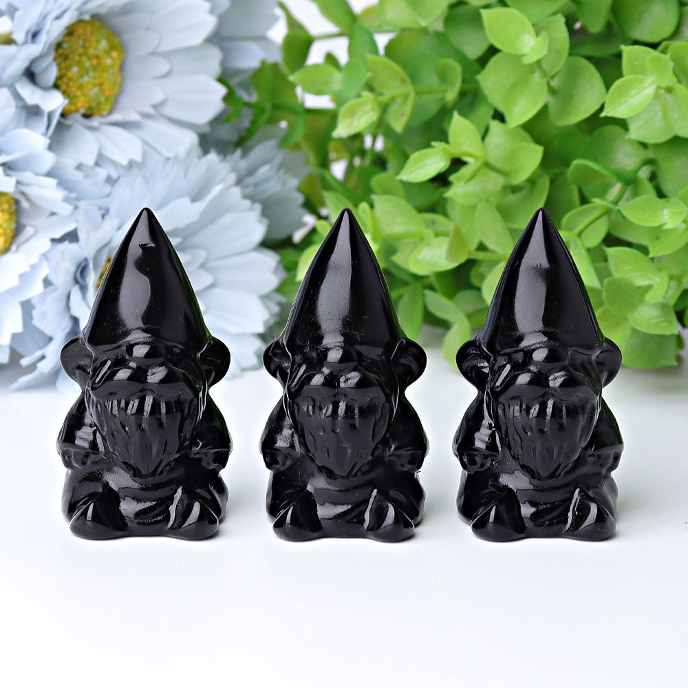 2.3" Black Obsidian Dwarf Crystal Carvings Wholesale Crystals USA