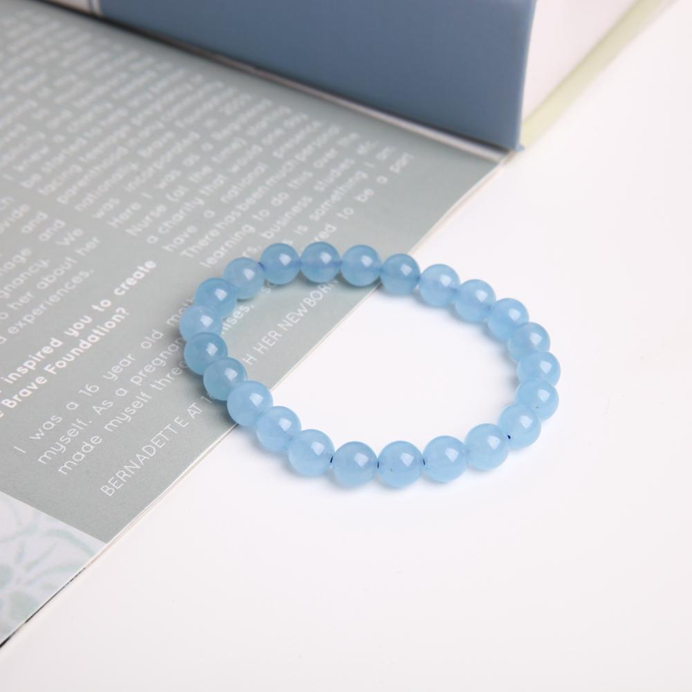 8mm Blue Chalcedony Crystal Bracelet Wholesale Crystals USA