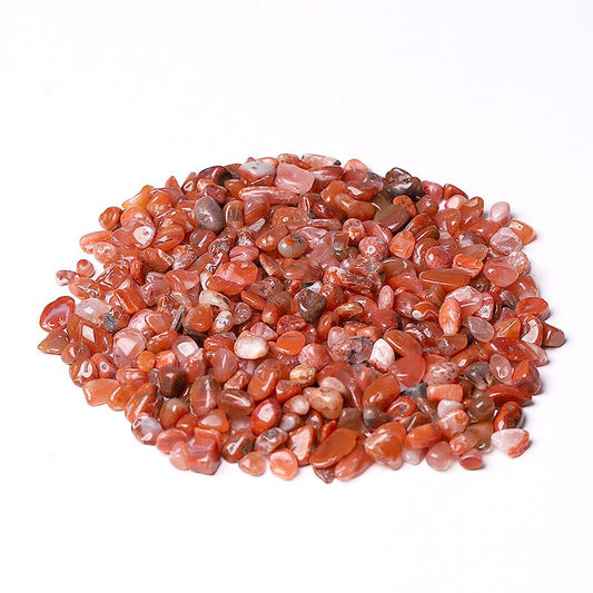 0.1kg Different Size Natural Carnelian Chips Crystal Chips for Decoration Wholesale Crystals USA