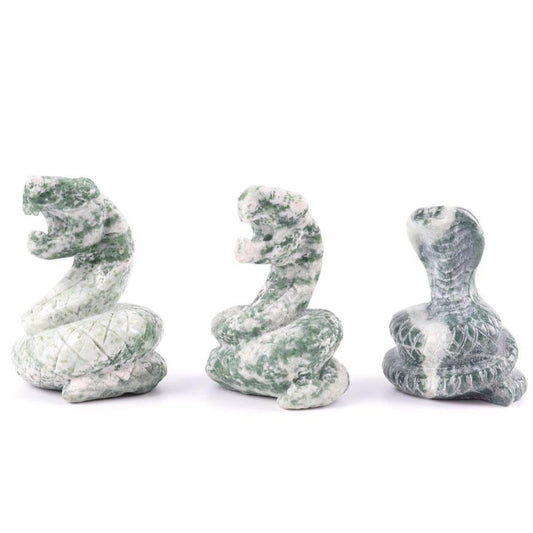 Unique Jade Cobra Snake Carvings