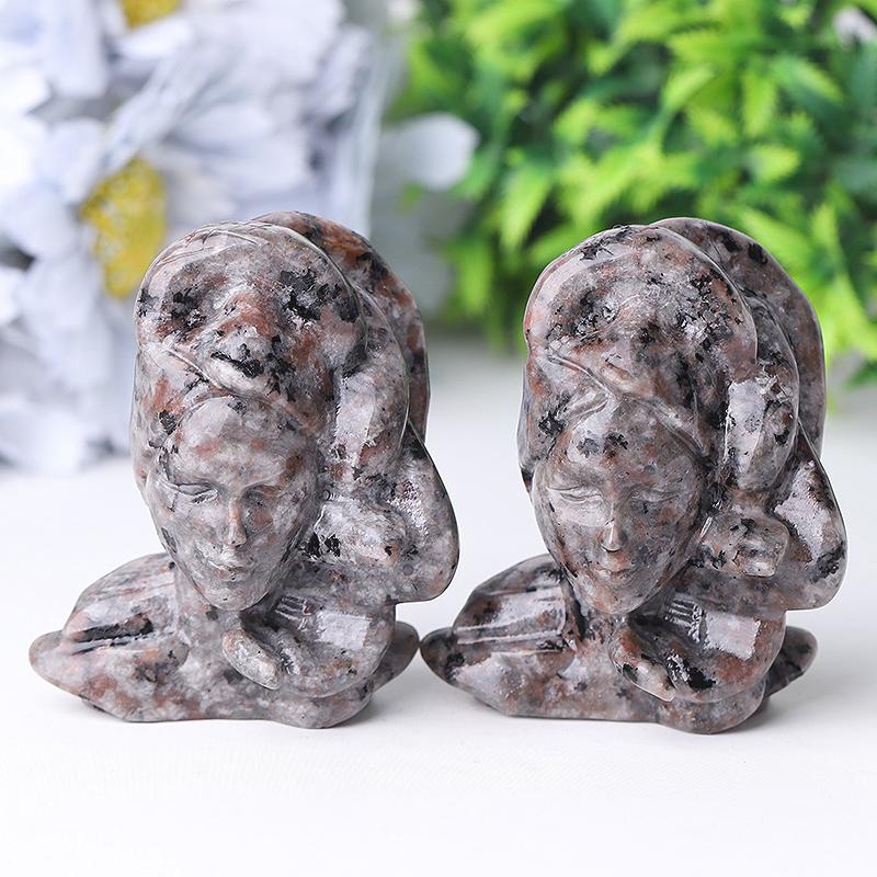 2.5" Yooperlite Medusa Crystal Carvings Wholesale Crystals USA