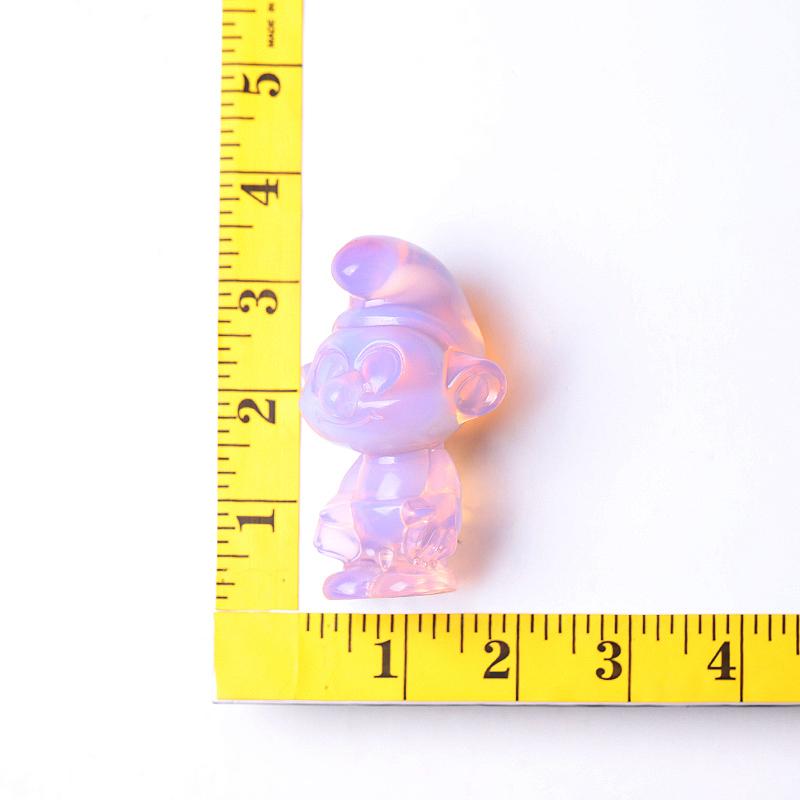 3.18" Pink Opalite Smurfs Crystal Carvings Wholesale Crystals USA