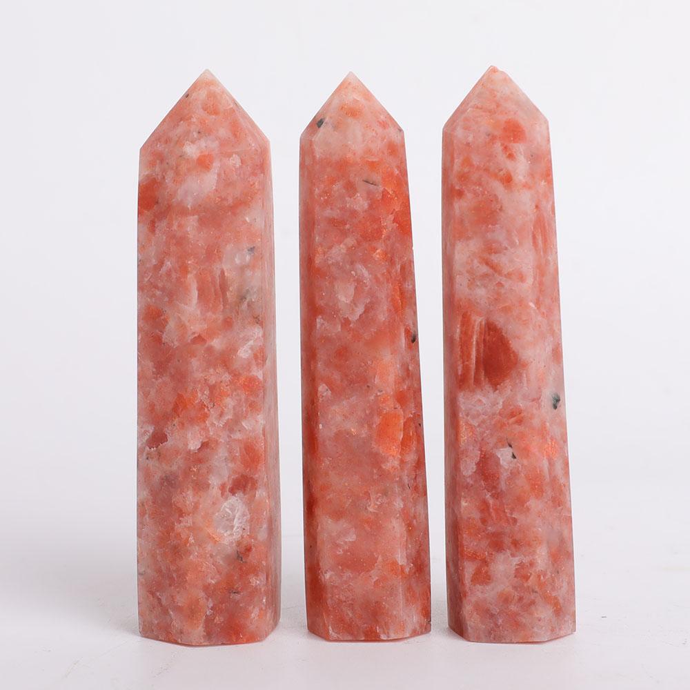 Set of 3 Gold Strawberry Quartz Points Wholesale Crystals USA