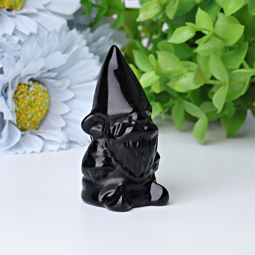 2.3" Black Obsidian Dwarf Crystal Carvings Wholesale Crystals USA