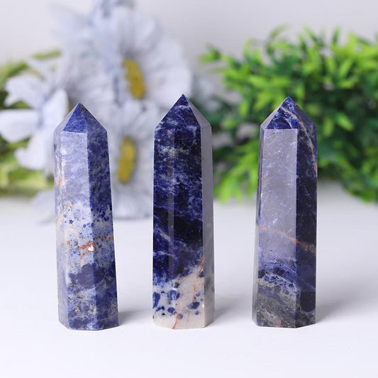 Wholesale Natural Crystal Healing Stone Sodalite Crystal Point Wholesale Crystals USA