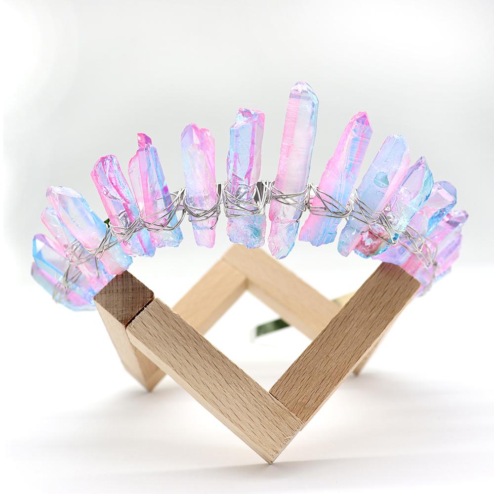 The Rainbow Aura Quartz Witch Crystal Crown Wholesale Crystals USA