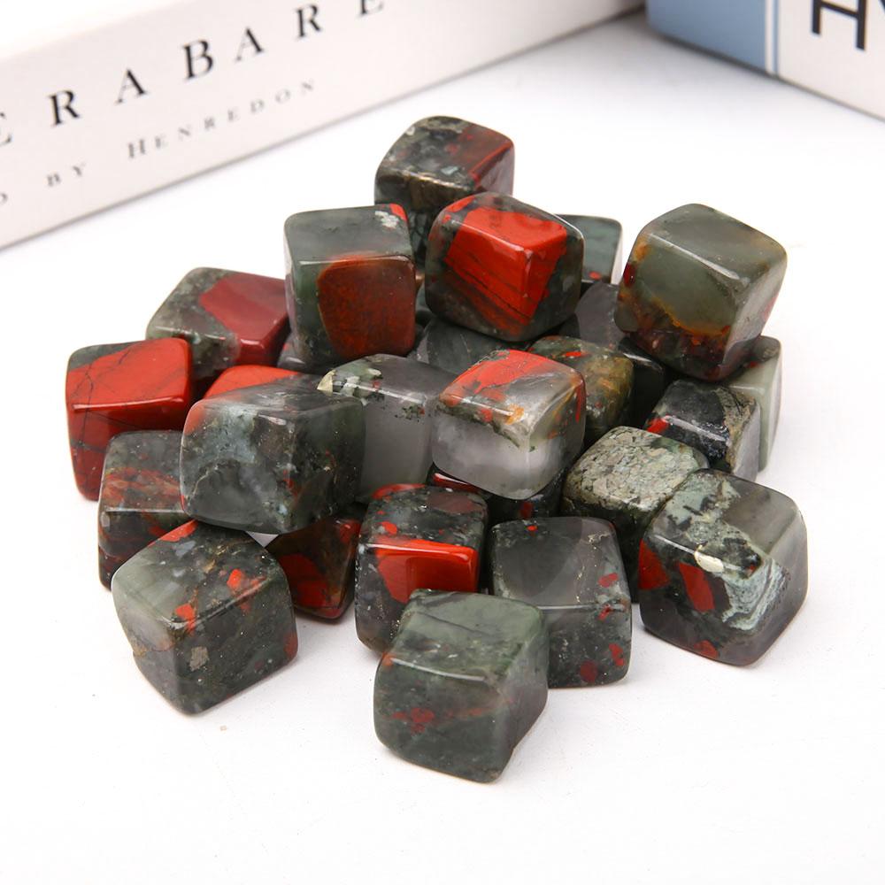 0.1kg Africa Blood Stone Cubes Wholesale Crystals USA