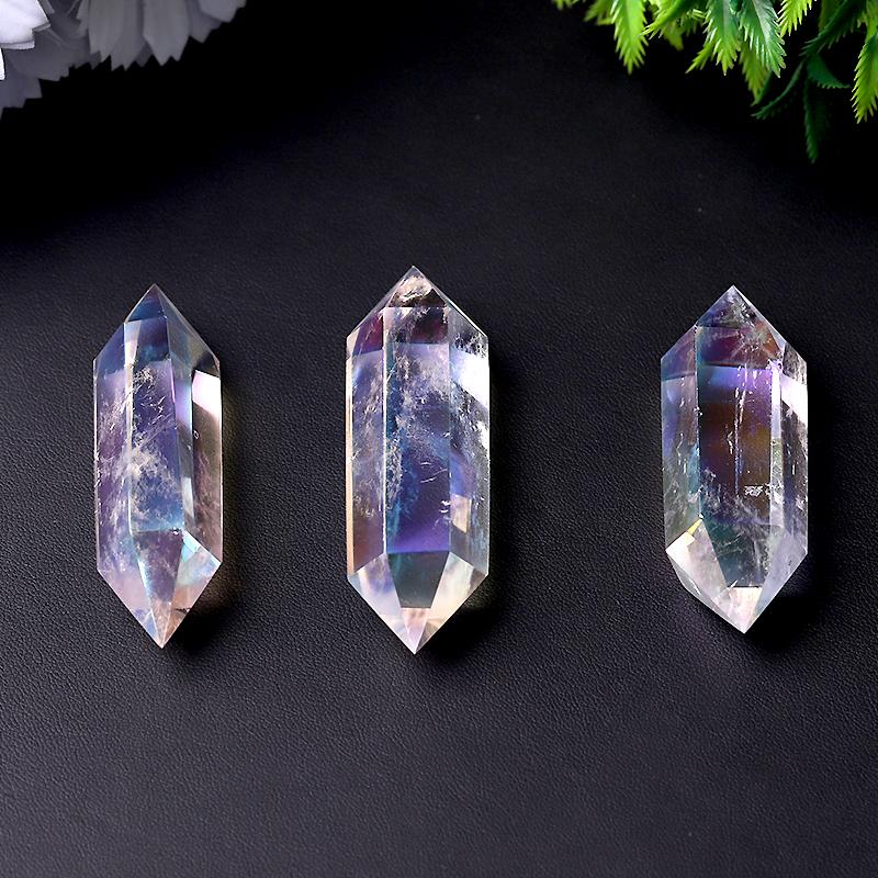 Aura Clear Quartz Double Terminated Point Wholesale Crystals USA