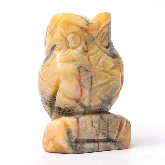 2.0" Crazy Agate Owl Figurine Crystal Carvings Wholesale Crystals USA