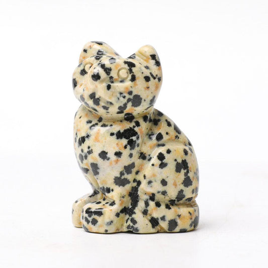 Dalmatian Cat Figurine Crystal Carvings Wholesale Crystals USA
