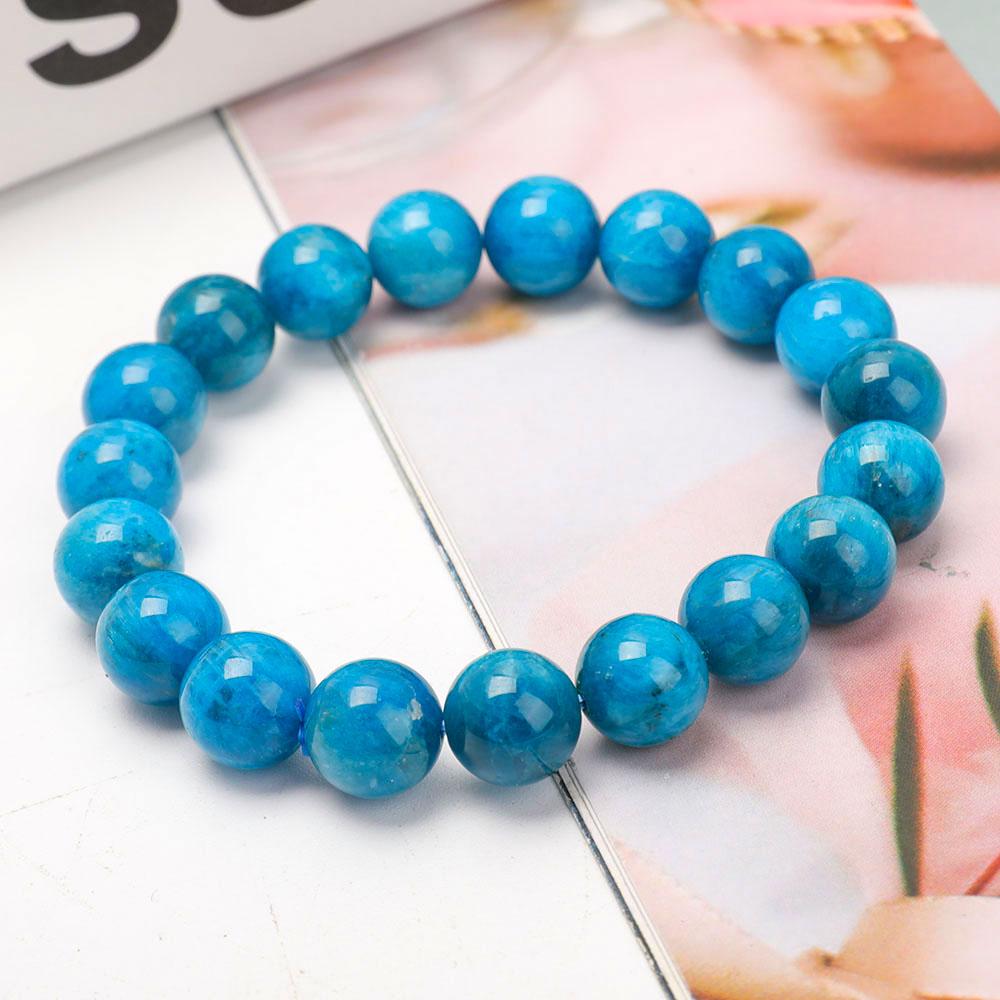 10.5mm Blue Apatite Bracelet Wholesale Crystals USA