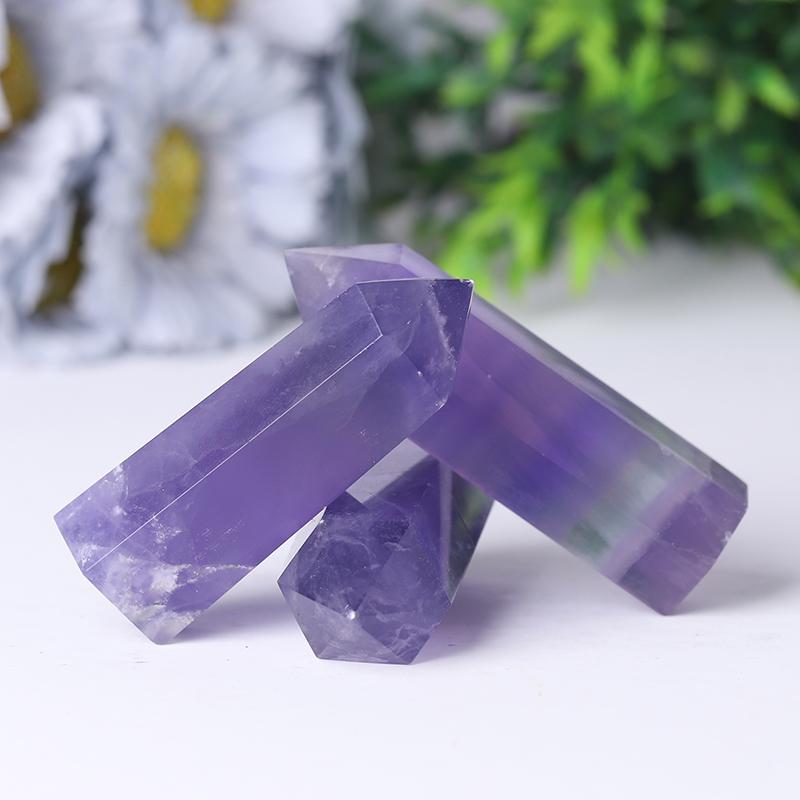 Wholesale Natural Healing Stone Purple Fluorite Points Wholesale Crystals USA