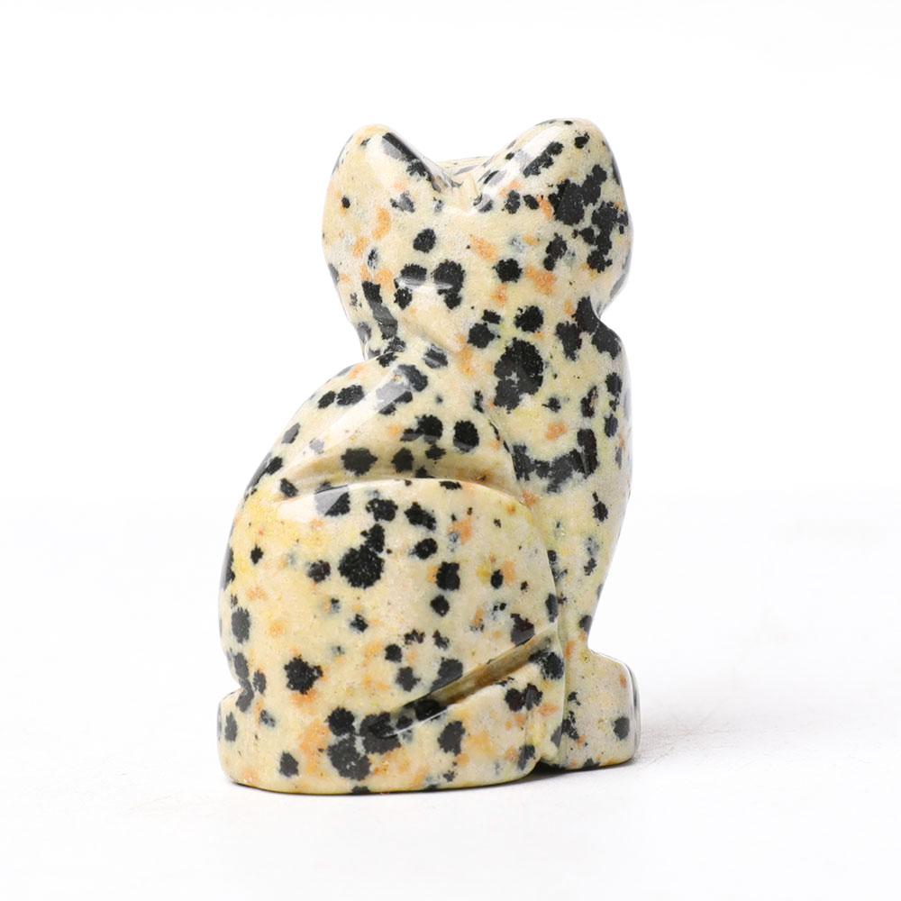 Dalmatian Cat Figurine Crystal Carvings Wholesale Crystals USA