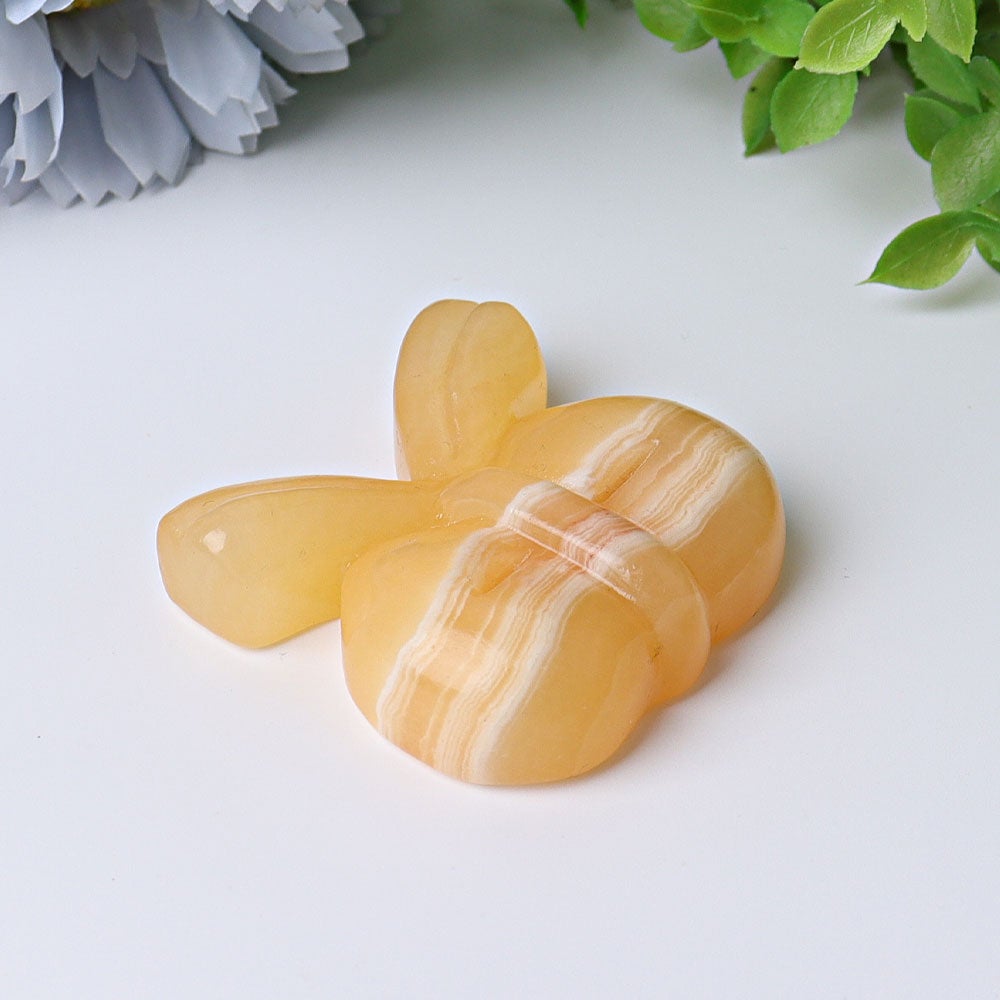 1.9" Orange Calcite Bow-Knot Crystal Carvings Wholesale Crystals USA