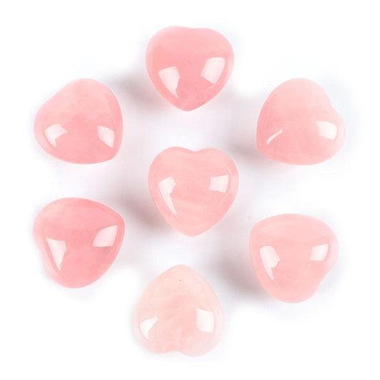 20mm Mini  Rose Quartz Heart Shape Crystal Carvings for DIY  Jewelry Wholesale Crystals USA