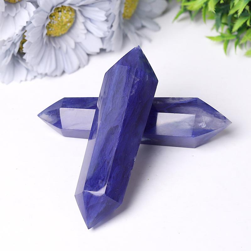 Blue Smelting Quartz Double Terminated Point Wholesale Crystals USA