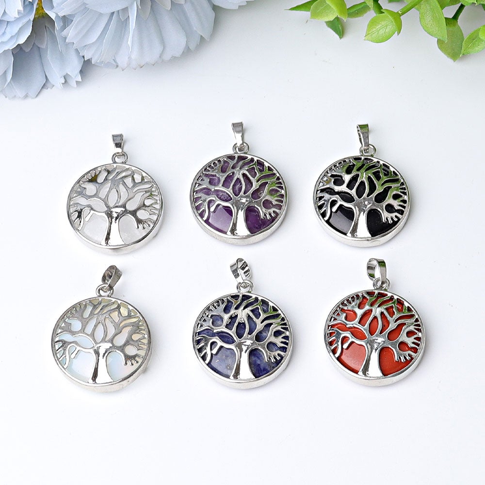 1.2" Tree of life Wrapped Crystal Pendant Wholesale Crystals USA