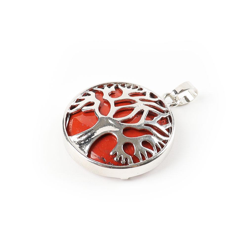 Red Jasper Tree of Life Pendant Jewelry Wholesale Crystals USA