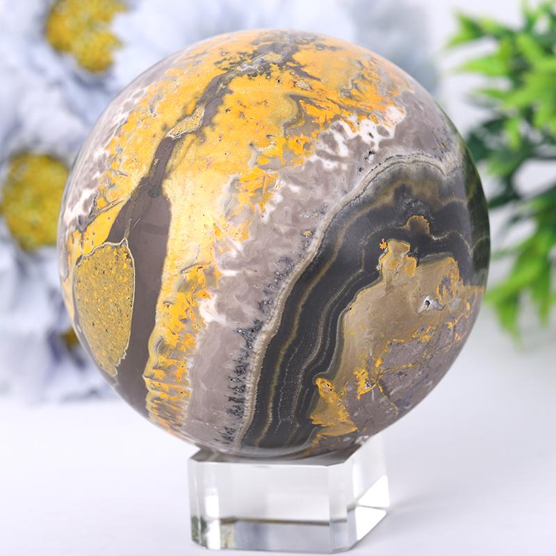 2.5"-4.5" Bumble Bee Jasper Sphere Wholesale Crystals USA