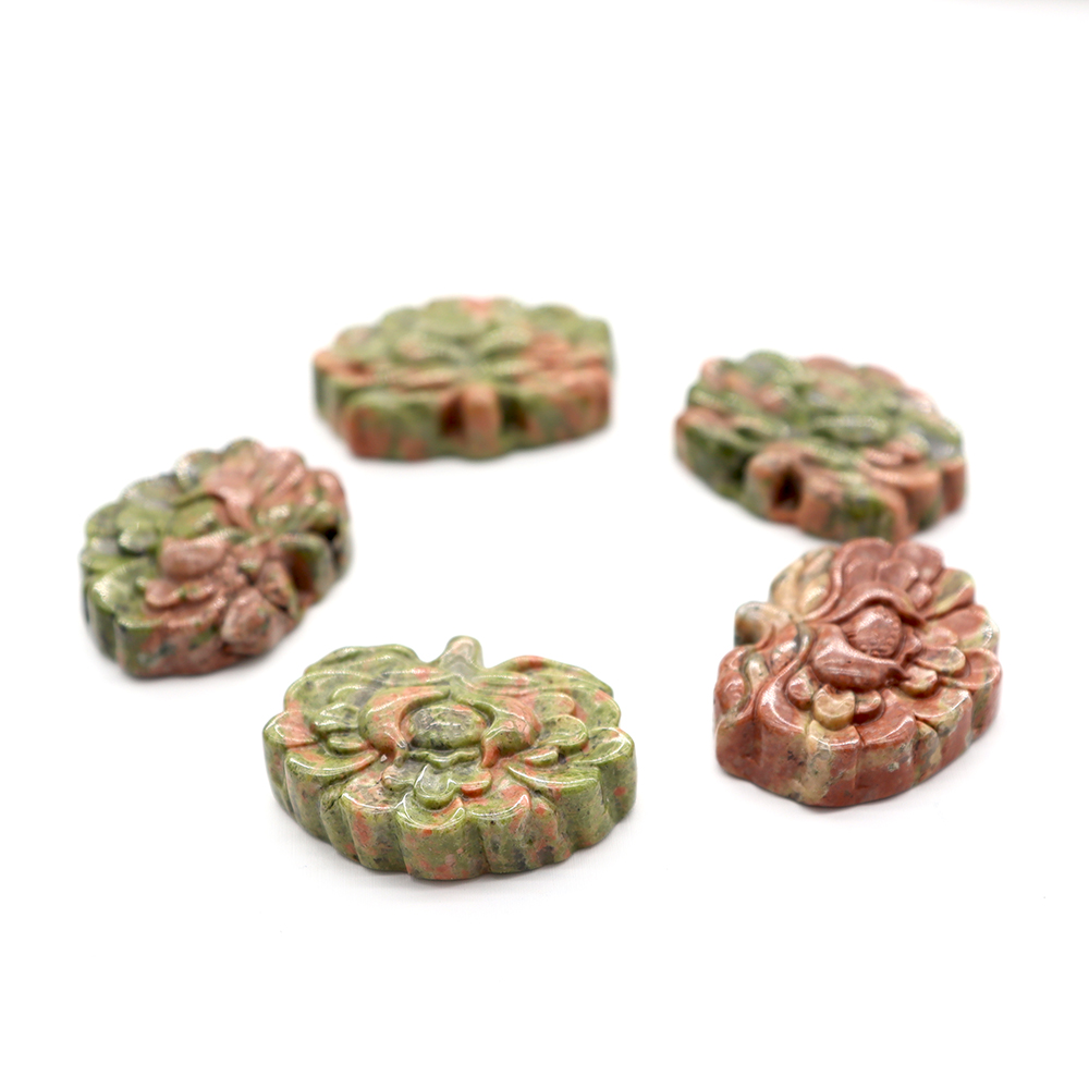 Hand Carved Unakite Crystal Flowers Wholesale Crystals USA