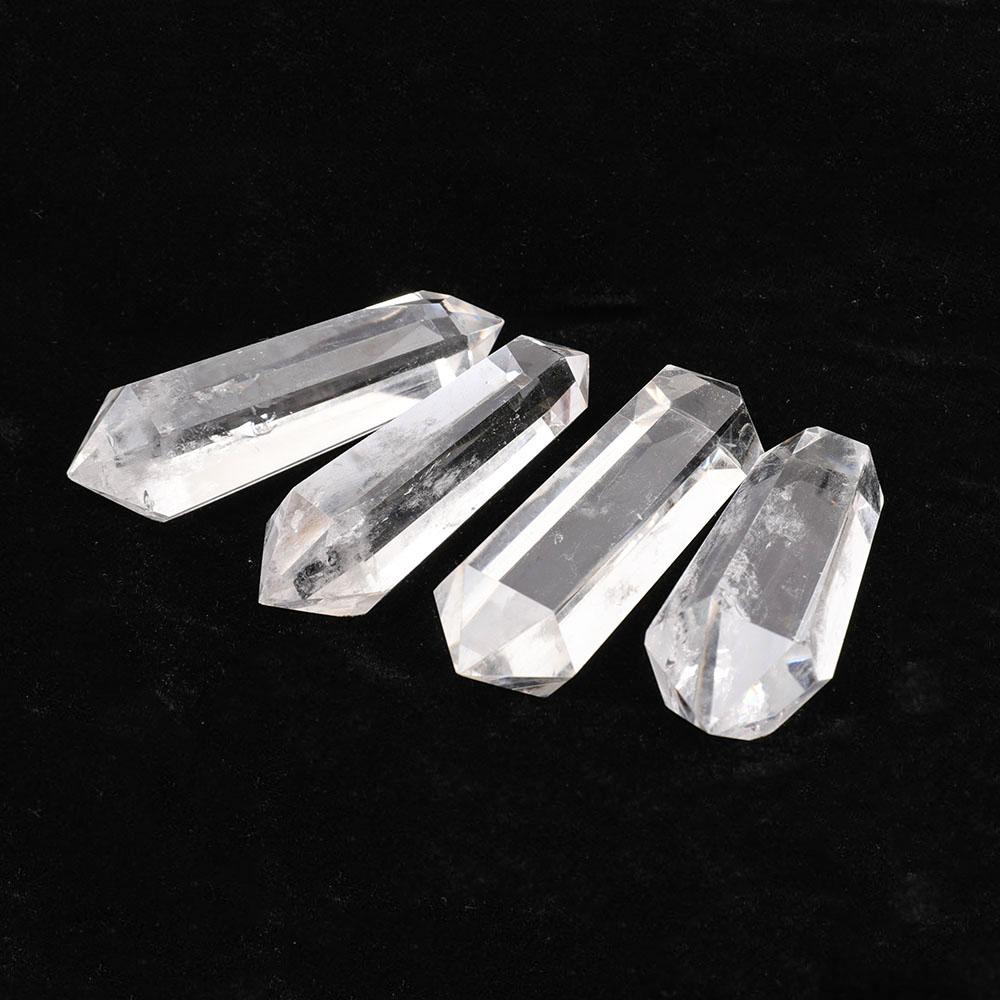 Set of 4 Clear Quartz Double Terminated Points Wholesale Crystals USA