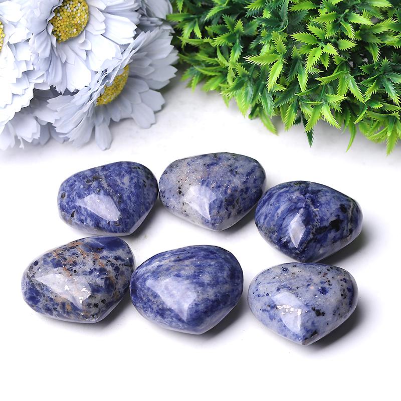 2" Sodalite Heart Crystal Carvings Wholesale Crystals USA