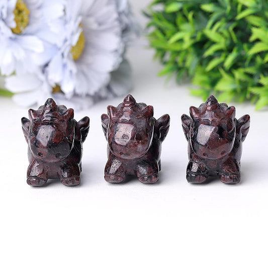 Natural Garnet Unicorn Hand Carving for Collection Wholesale Crystals USA