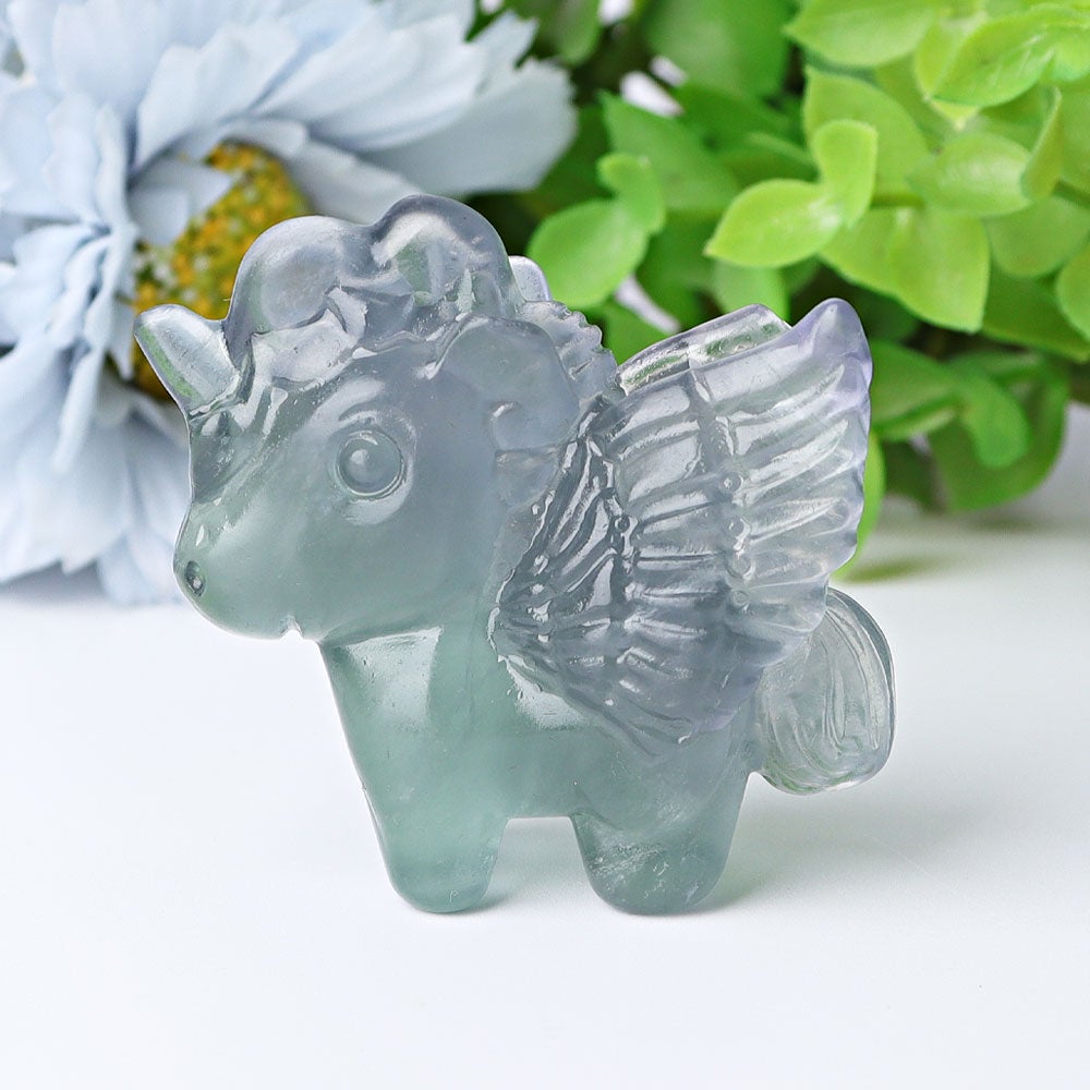 2" Fluorite Unicorn Crystal Carvings Wholesale Crystals USA