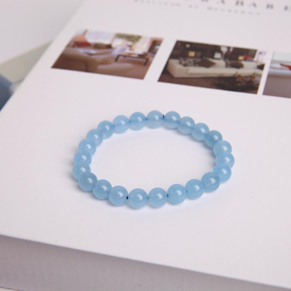 8mm Blue Chalcedony Crystal Bracelet Wholesale Crystals USA