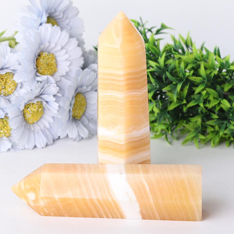 6.5-8'' Honey Calcite Towers Wholesale Crystals USA