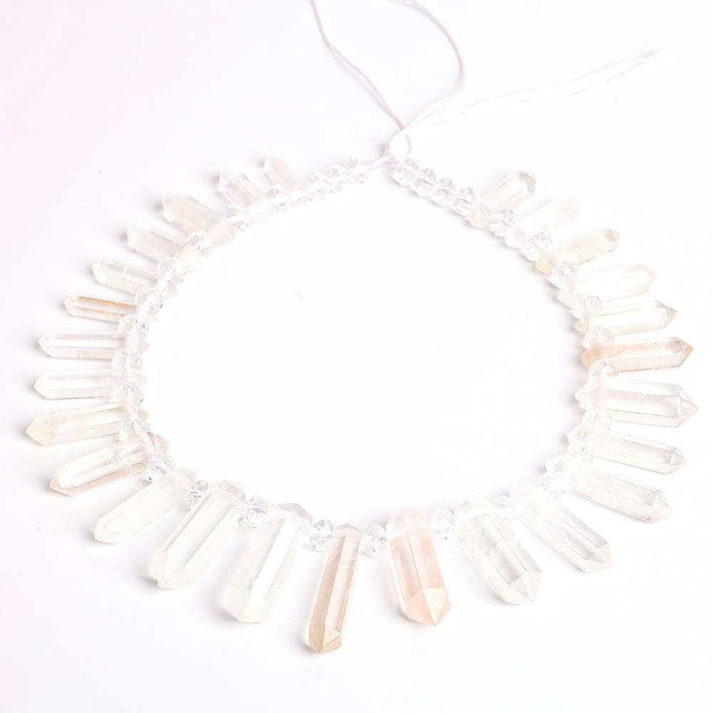 Clear Quartz Crystal Point Chain String for DIY Wholesale Crystals USA